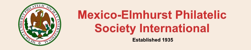 MEPSI logo with the words Mexico-Elmhurst Philatelic Society International
